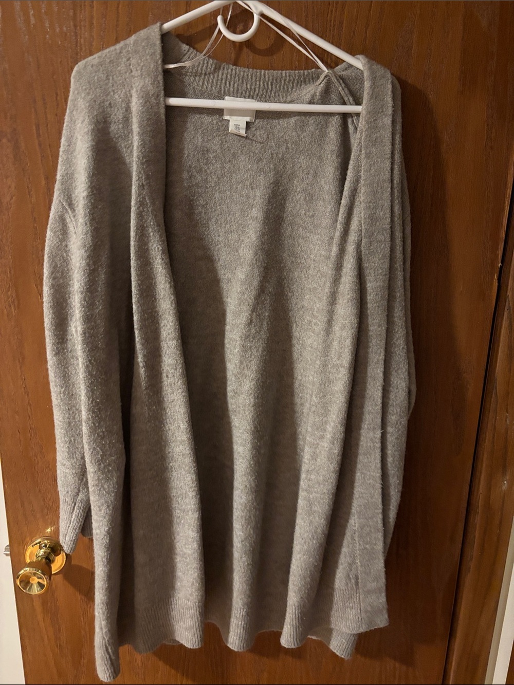 H&M Light Gray Open-Front Women's Cardigan